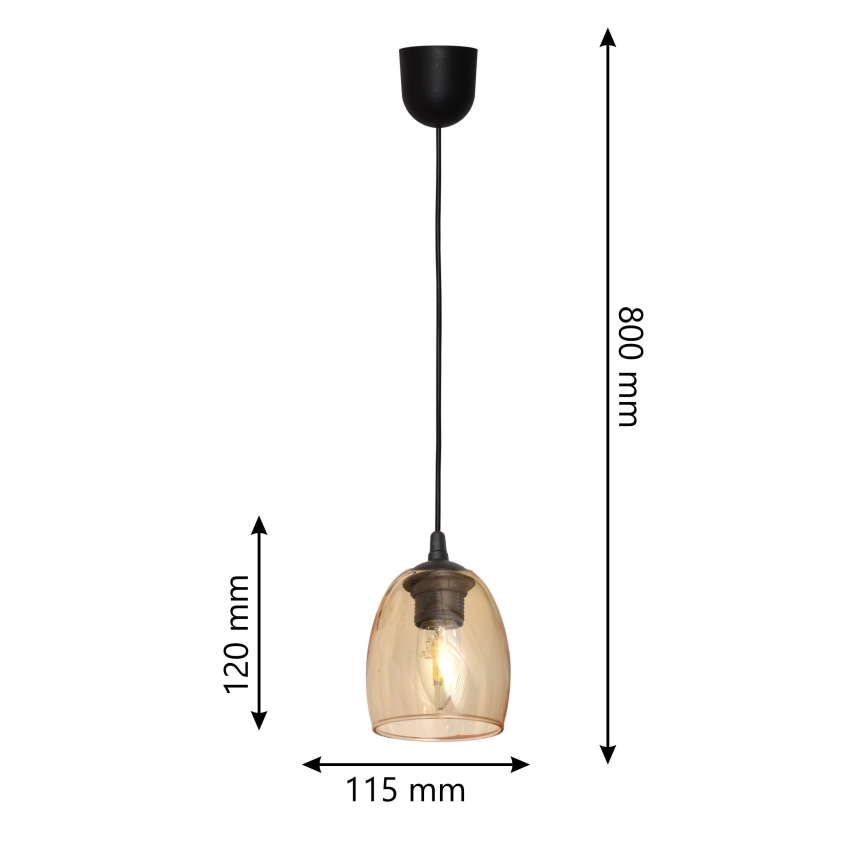 Підвісна люстра BRILLANT 1xE27/15W/230V бежевий