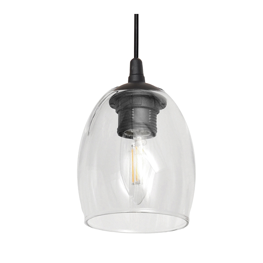 Підвісна люстра BRILLANT 1xE27/15W/230V прозорий