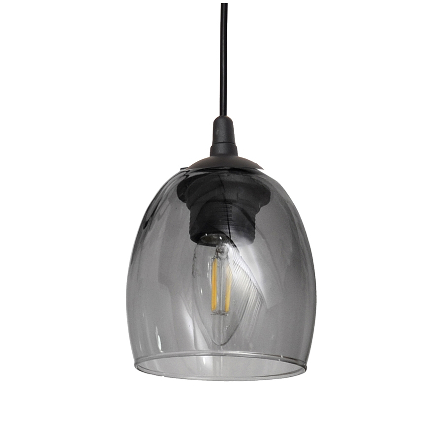 Підвісна люстра BRILLANT 1xE27/15W/230V сірий