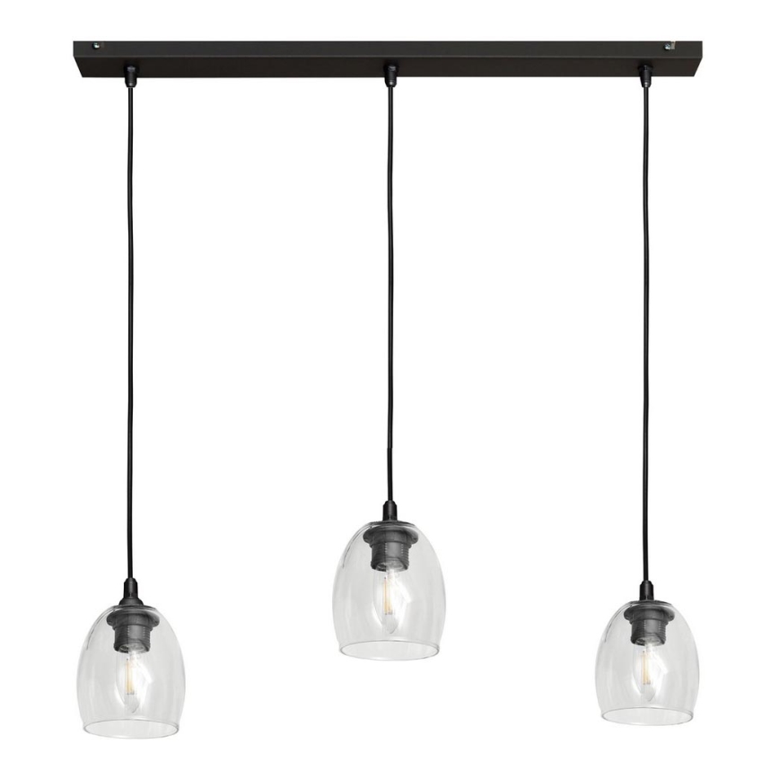Підвісна люстра BRILLANT 3xE27/15W/230V прозорий
