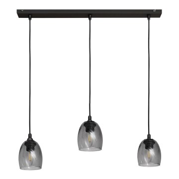 Підвісна люстра BRILLANT 3xE27/15W/230V сірий