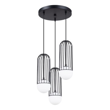 Підвісна люстра BRINA 3xG9/8W/230V чорний