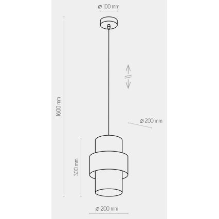 Підвісна люстра CALISTO 1xE27/15W/230V золотий/чорний
