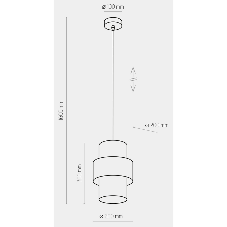 Підвісна люстра CALISTO 1xE27/15W/230V золотий/чорний
