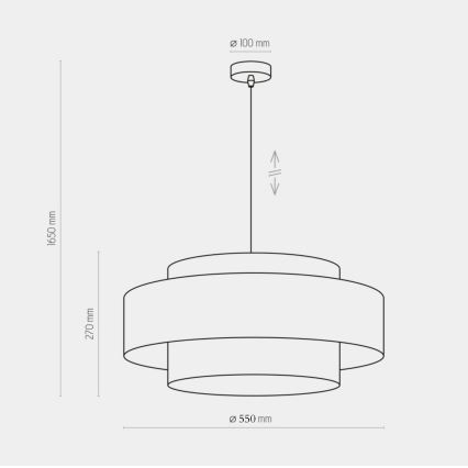 Підвісна люстра CALISTO 1xE27/25W/230V золотий/чорний