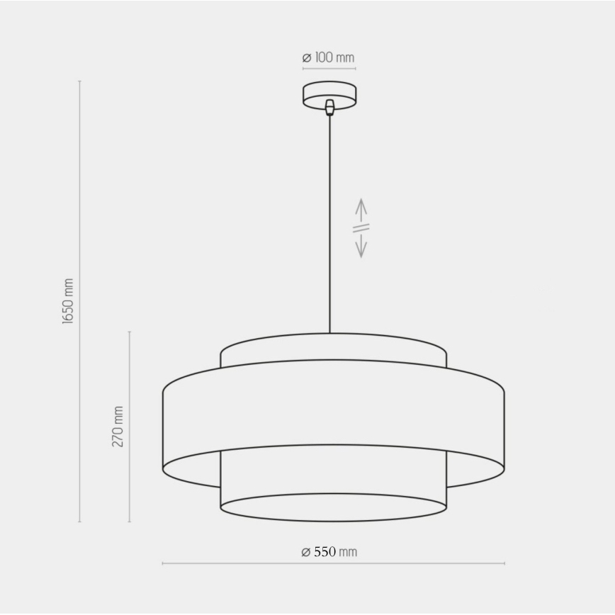 Підвісна люстра CALISTO 1xE27/25W/230V золотий/чорний