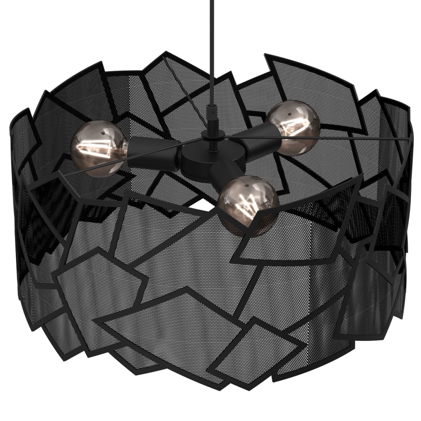 Підвісна люстра CAMO 3xE27/15W/230V чорний
