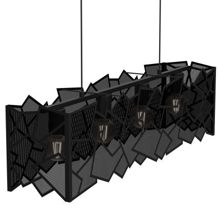 Підвісна люстра CAMO 4xE27/15W/230V чорний