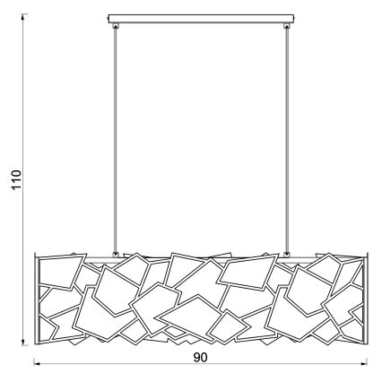 Підвісна люстра CAMO 4xE27/15W/230V чорний
