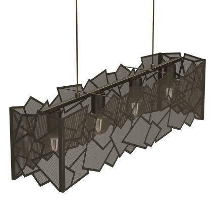 Підвісна люстра CAMO 4xE27/15W/230V золотий