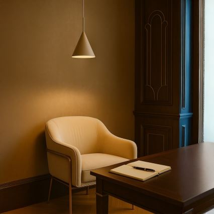 Підвісна люстра CAPITAL на тросі, 1xGX53/15W/230V, діаметр 17 см, бежевого кольору