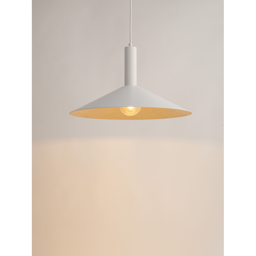 Підвісна люстра CAPRI 1xE27/15W/230V діаметр 50 см білий/золотий