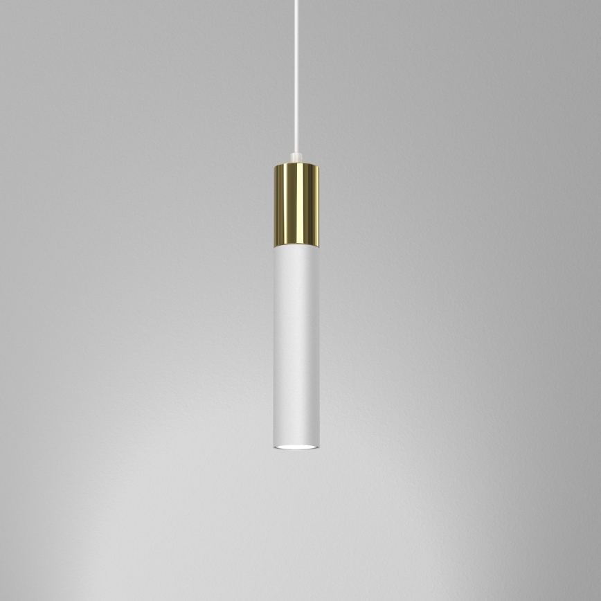 Підвісна люстра CASSA 1xGU10/8W/230V білий/золотий