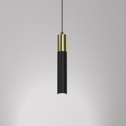 Підвісна люстра CASSA 1xGU10/8W/230V чорний/золотий