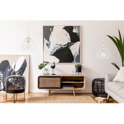 Підвісна люстра CEED 1xE27/60W/230V білий