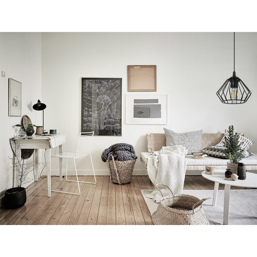 Підвісна люстра CEED 1xE27/60W/230V чорний