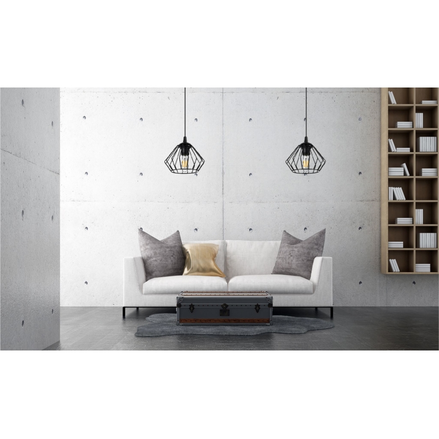 Підвісна люстра CEED 1xE27/60W/230V чорний