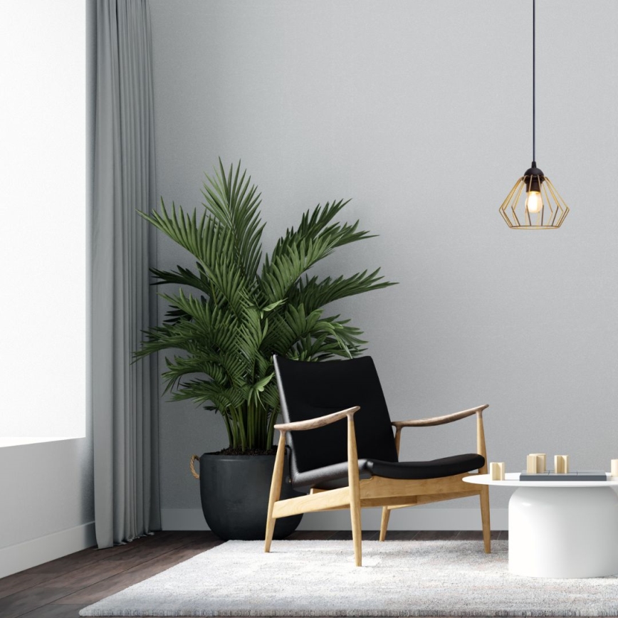 Підвісна люстра CEED GOLD 1xE27/60W/230V діаметр 17,5 см чорний/золотий