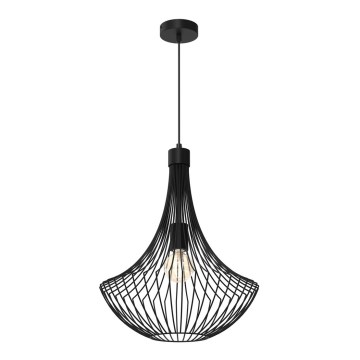 Підвісна люстра CESTA 1xE27/60W/230V чорний