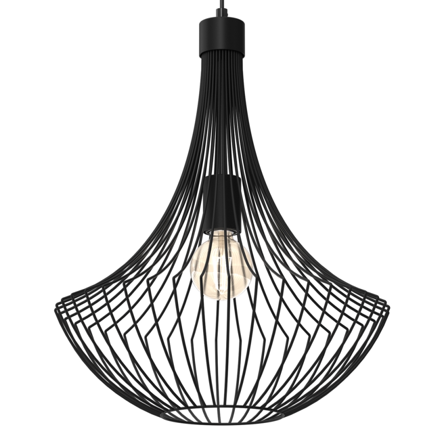 Підвісна люстра CESTA 1xE27/60W/230V чорний