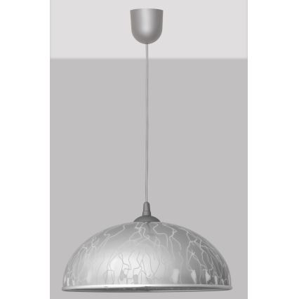 Підвісна люстра CIRCLE 1xE27/15W/230V сірий