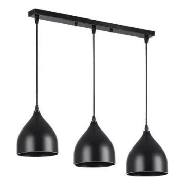 Підвісна люстра COMO 3xE27/60W/230V чорний