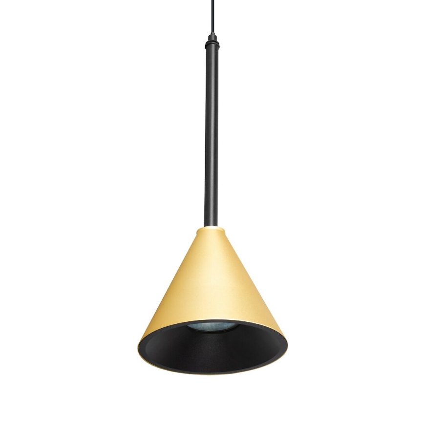 Підвісна люстра CONE 1xGU10/10W/230V золотий/чорний
