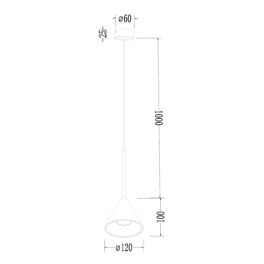 Підвісна люстра CONE 1xGU10/10W/230V золотий/чорний