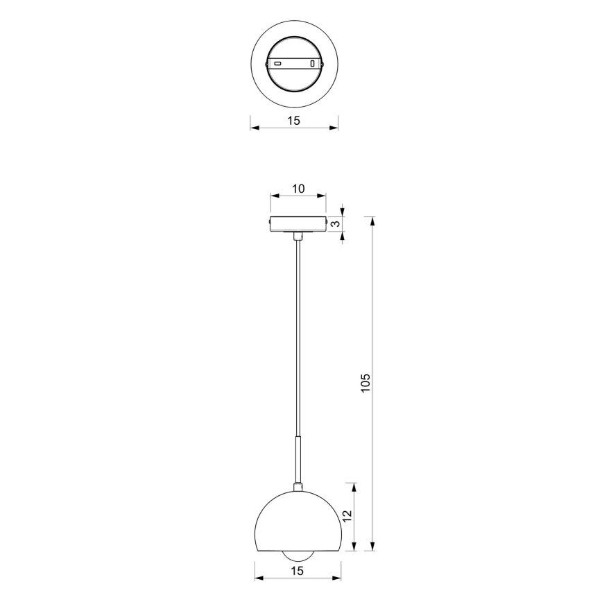 Підвісна люстра COOL 1xE27/60W/230V