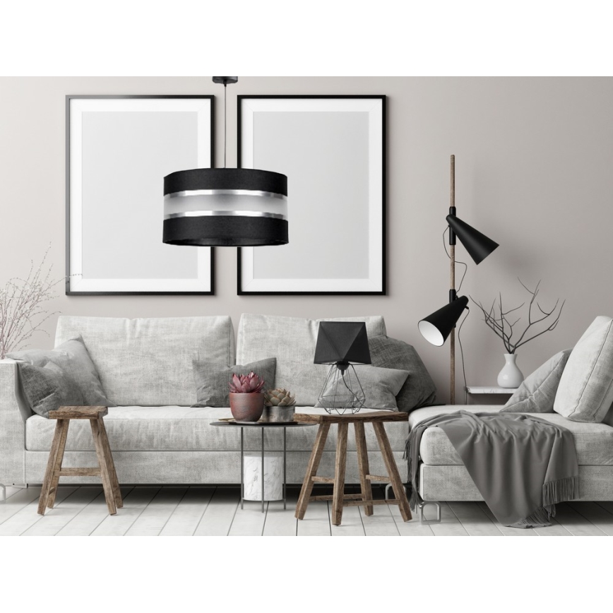 Підвісна люстра CORAL 1xE27/60W/230V чорний