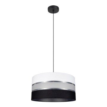 Підвісна люстра CORAL 1xE27/60W/230V чорно-білий