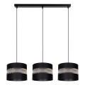 Підвісна люстра CORAL 3xE27/60W/230V чорний