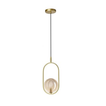 Підвісна люстра CORDEL 1xG9/28W/230V латунь/димчастий бежевий