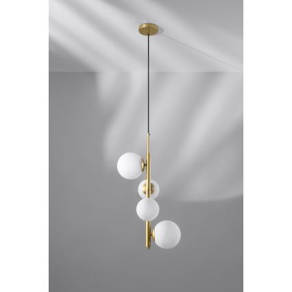 Підвісна люстра CORDEL 4xG9/20W/230V золотий