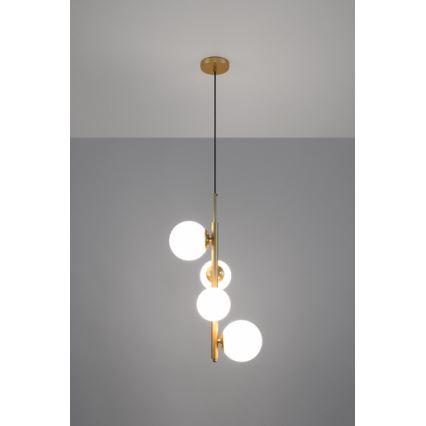 Підвісна люстра CORDEL 4xG9/20W/230V золотий