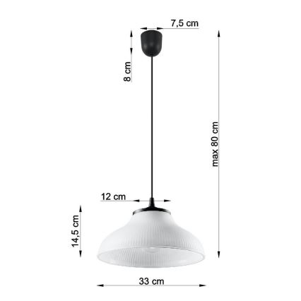 Підвісна люстра CORONA 1xE27/60W/230V