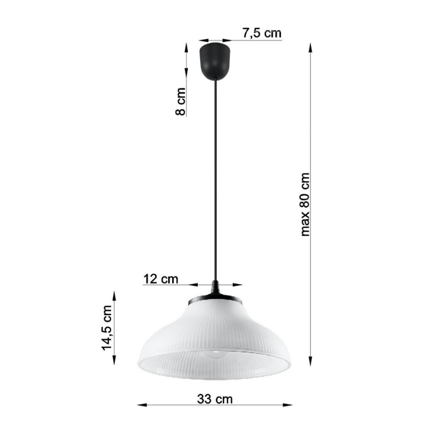 Підвісна люстра CORONA 1xE27/60W/230V