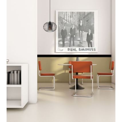 Підвісна люстра CORRINI 1xE27/60W/230V діаметр 25 см чорний/сірий