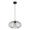 Підвісна люстра CORRINI 1xE27/60W/230V діаметр 34 см чорний/прозорий