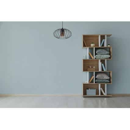 Підвісна люстра CORRINI 1xE27/60W/230V діаметр 34 см чорний/сірий