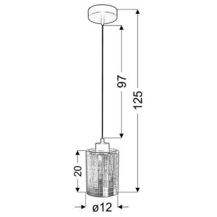 Підвісна люстра COX 1xE27/60W/230V