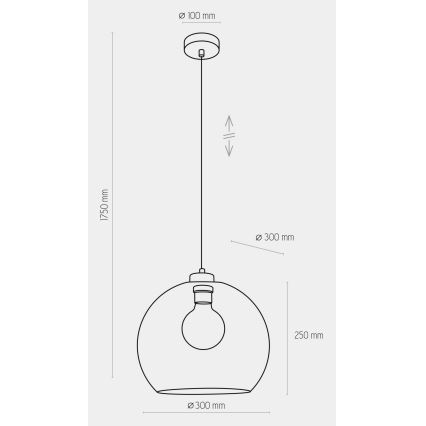 Підвісна люстра CUBUS 1xE27/60W/230V
