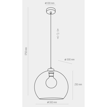 Підвісна люстра CUBUS 1xE27/60W/230V