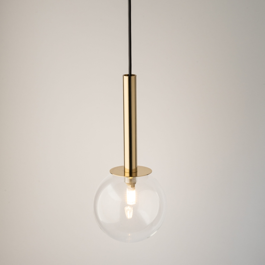 Підвісна люстра DAISY 1xG9/12W/230V діаметр 14 см золотий/чорний/прозорий