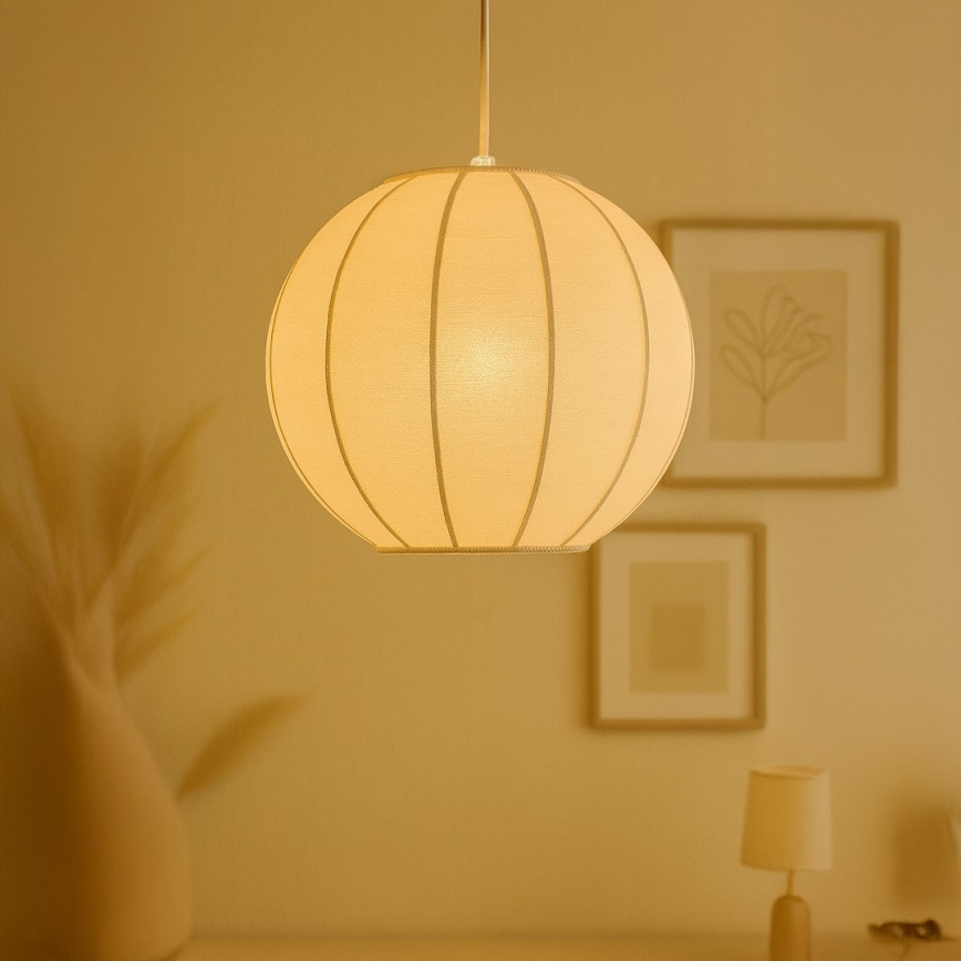 Підвісна люстра DANA на шнурі 1xE27/15W/230V, діаметр 25 см, біла