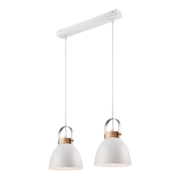 Підвісна люстра DANIELLE 2xE27/60W/230V бук - FSC сертифіковано