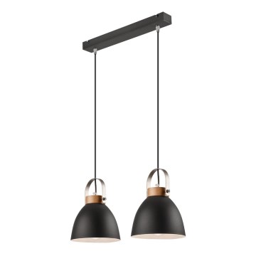 Підвісна люстра DANIELLE 2xE27/60W/230V бук