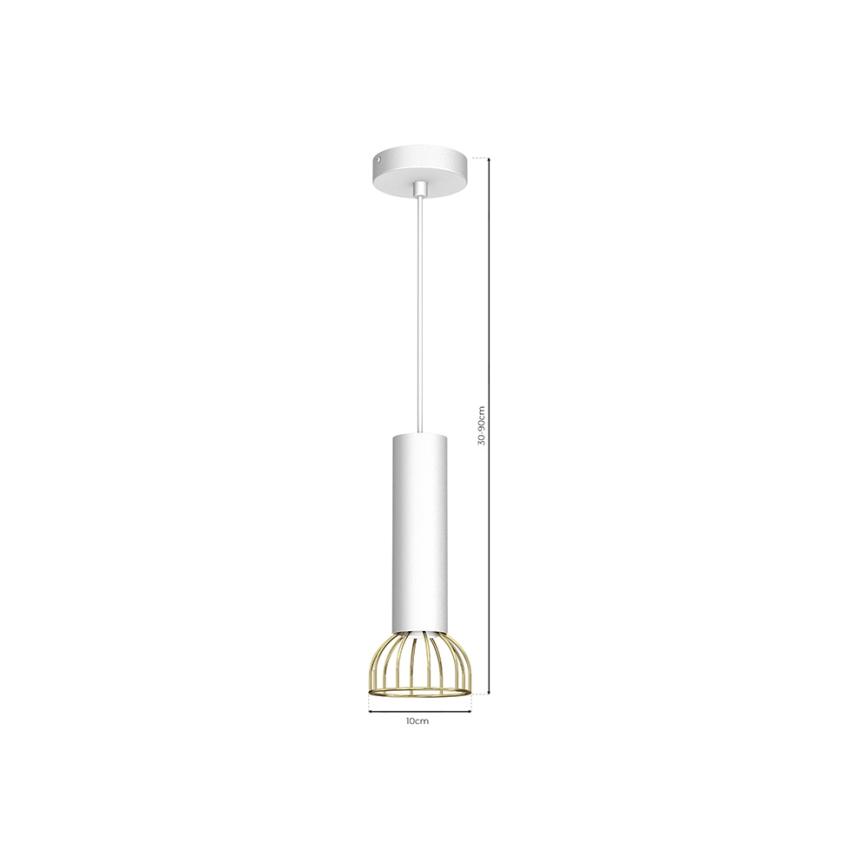Підвісна люстра DANTE 1xGU10/25W/230V білий/золотий