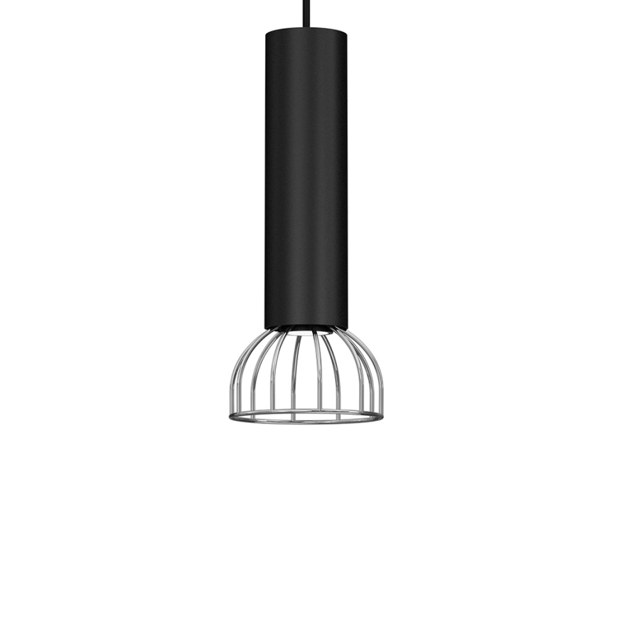 Підвісна люстра DANTE 1xGU10/25W/230V чорний/блискучий хром