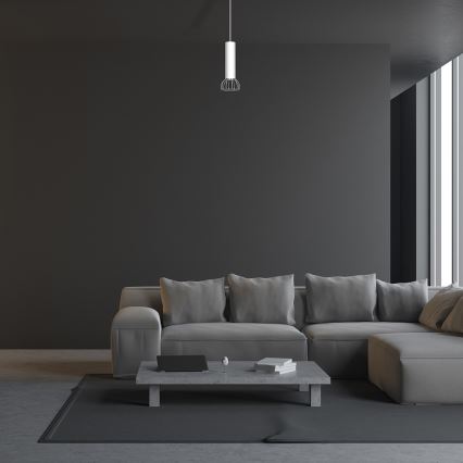 Підвісна люстра DANTE 1xGU10/25W/230V срібний/блискучий хром